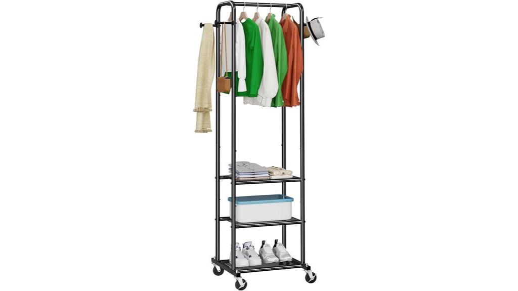 mobile metal clothing stand