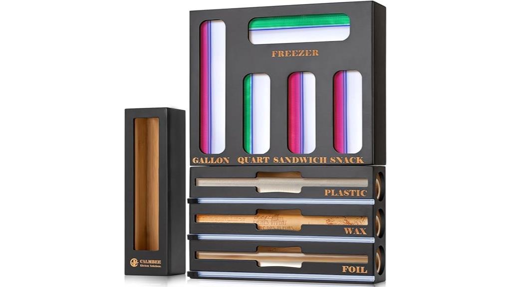 multi compartment bamboo storage