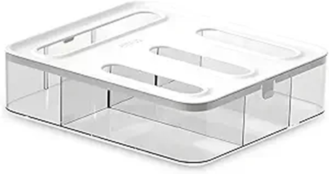 multi compartment food storage organizer