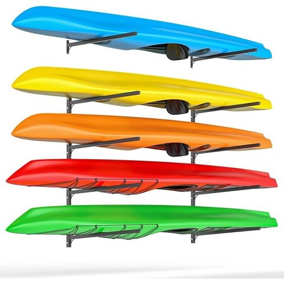 Adjustable Wall Kayak Storage Rack (5 Levels)