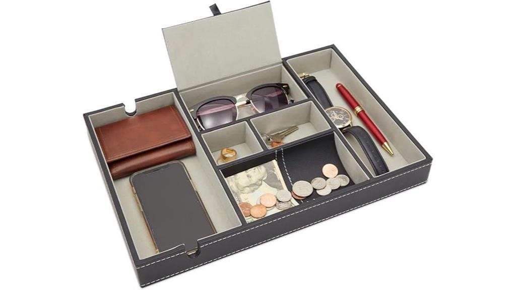 nightstand organizer tray compartments