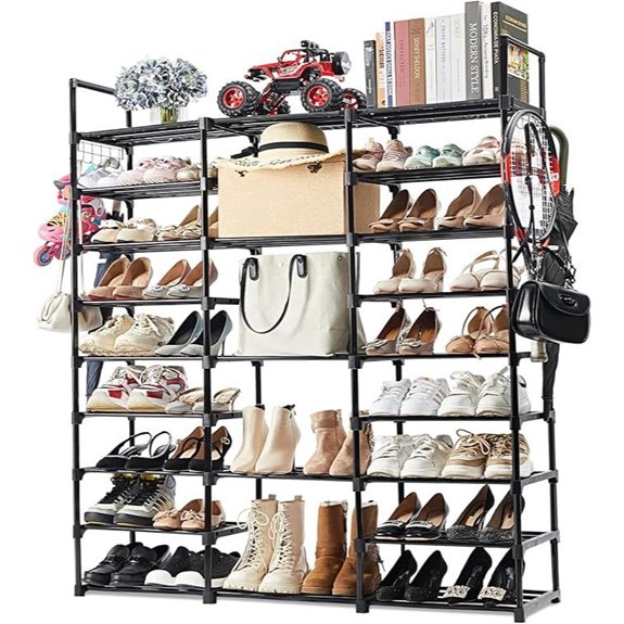 Mavivegue 9-Tier Metal Shoe Rack for 55 Pairs
