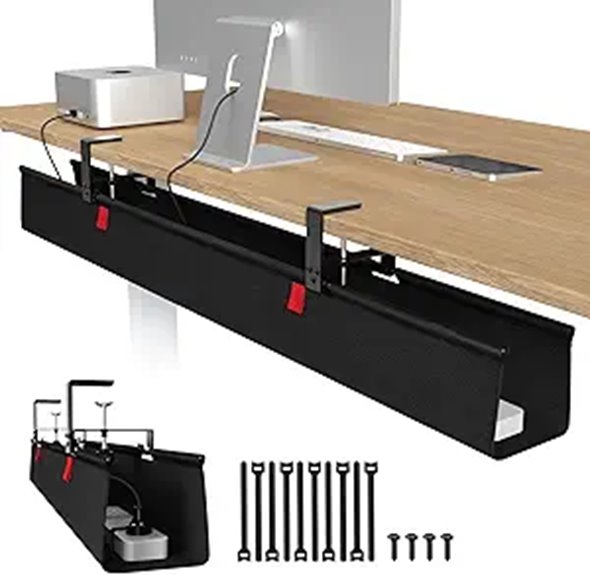 Univivi No-Drill Under Desk Cable Management Tray