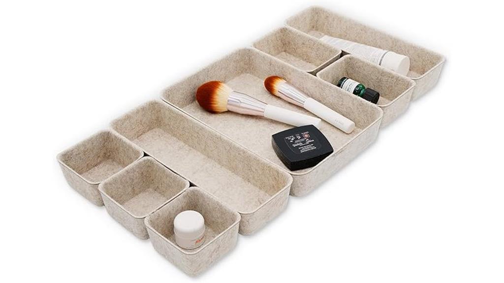 nordic beige drawer organizer