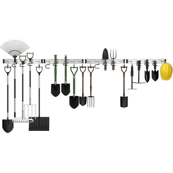 69'' Aluminum Garden Tool Organizer Wall Mount
