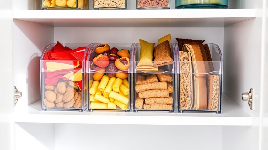 organized pantry snack storage