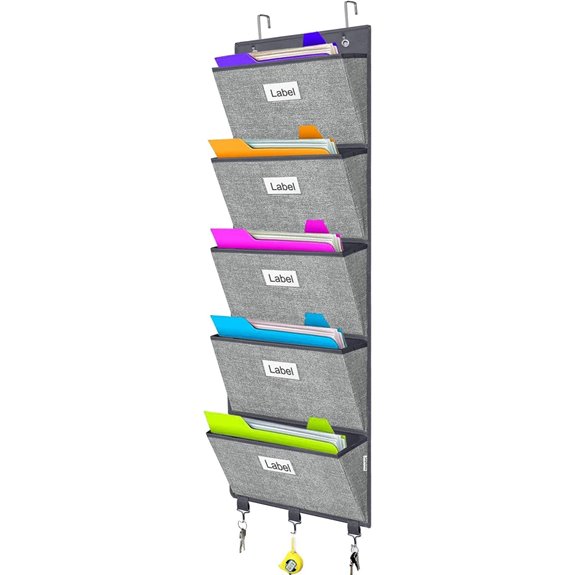 Homyfort Over-the-Door Wall File Organizer with Pockets