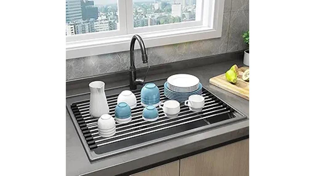 over the sink dish rack