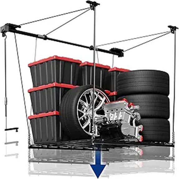 FLEXIMOUNTS Overhead Garage Storage Rack (4x4 Ft)