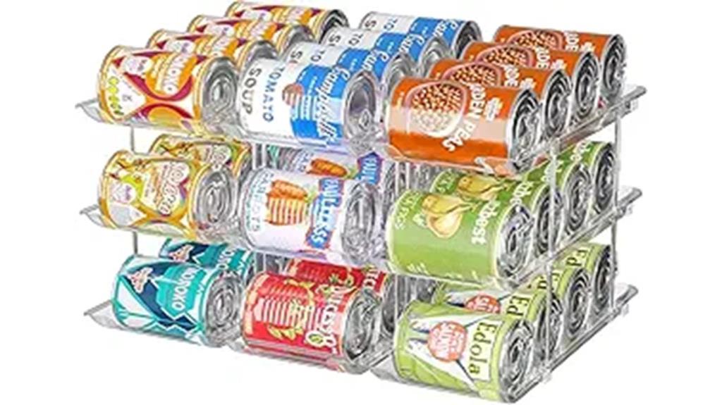 pantry organizer with three tiers