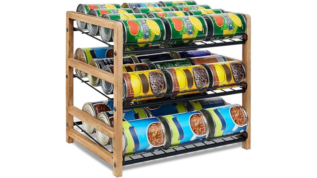pantry organizer with three tiers