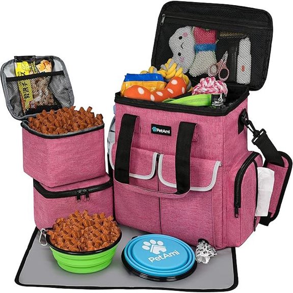 PetAmi Dog & Cat Travel Bag with Supplies Kit