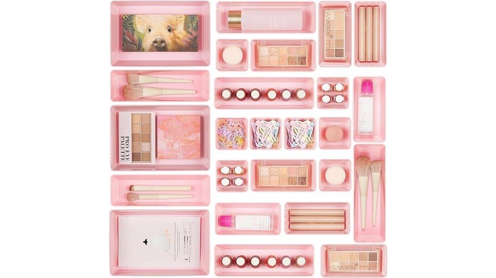 plastic drawer organizer set
