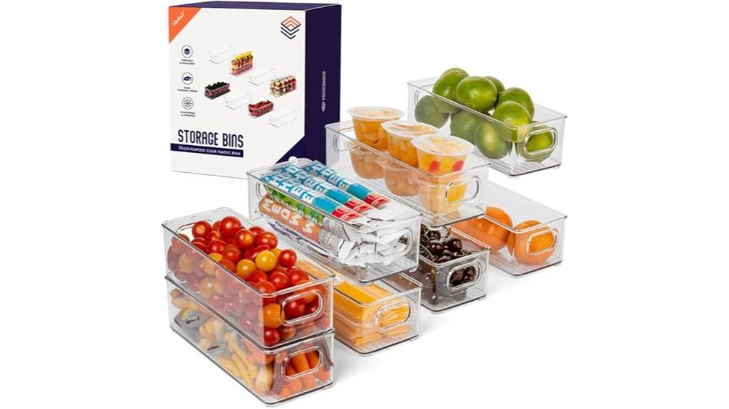 plastic pantry storage bins