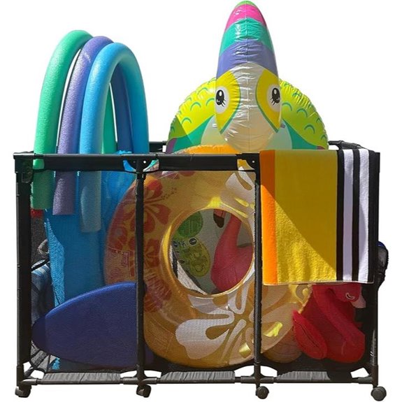 Pool Float Storage Organizer for Poolside Cleanup