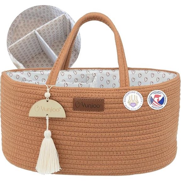 Baby Diaper Caddy Organizer with Handle