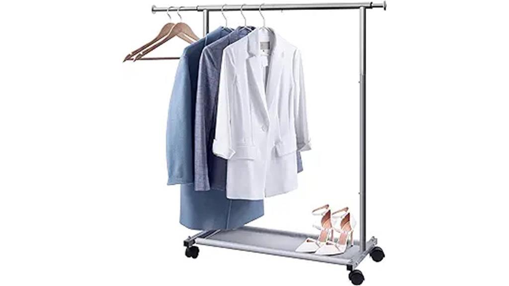 portable clothing display rack