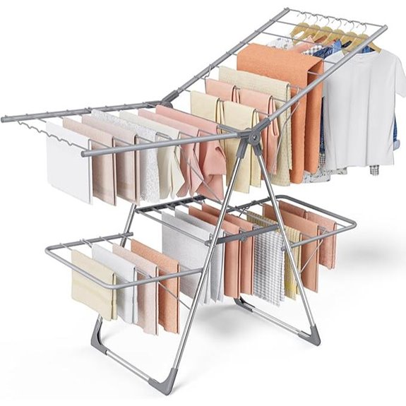 Foldable Metal Clothes Drying Rack Indoor & Outdoor