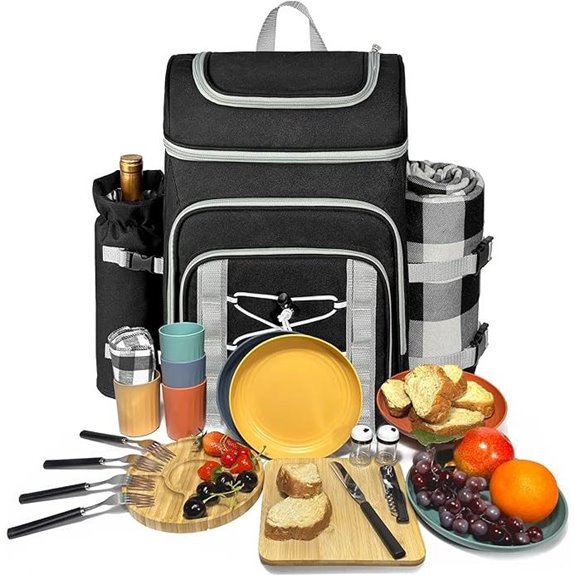 Hap Tim Picnic Basket Backpack with Cooler and Accessories