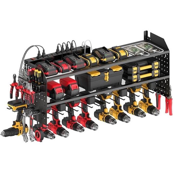 JUNNUJ Power Tool Organizer with Charging Station
