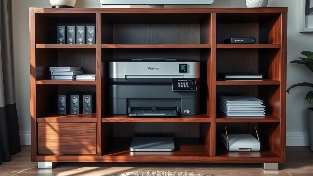 printer stand size and features