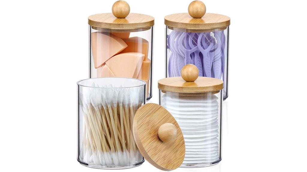 qtip dispenser jars set
