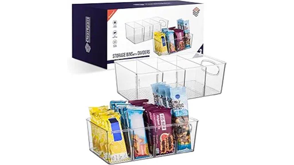 removable divider pantry organizers