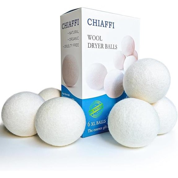 Wool Dryer Balls Set of 6 Reusable Fabric Softener