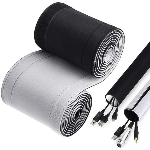 Neoprene Cable Organizer Sleeve Reversible and Cuttable