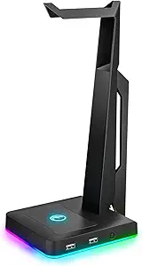 RGB Gaming Headset Stand with USB Ports