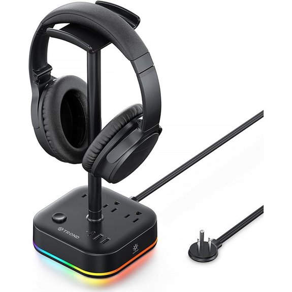 TROND Headphone Stand with USB-C and RGB Lights