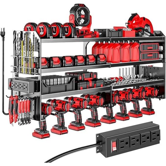 Heavy Duty Power Tool Organizer with Charging Station