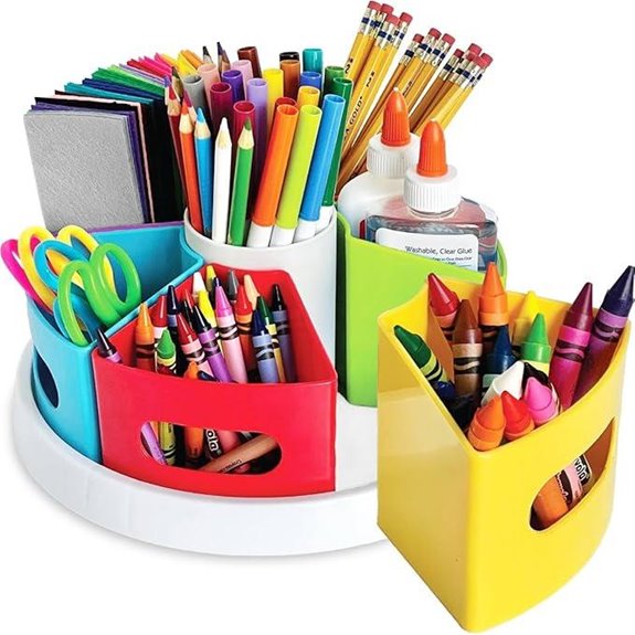 Hapinest Rotating Art Supply Organizer for Classroom