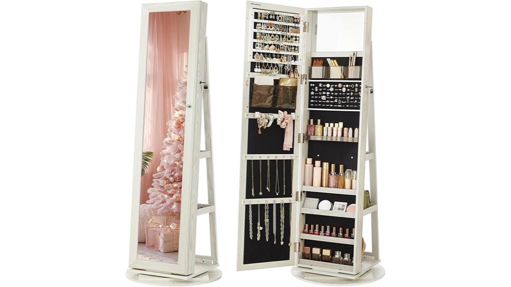 rotating jewelry storage cabinet