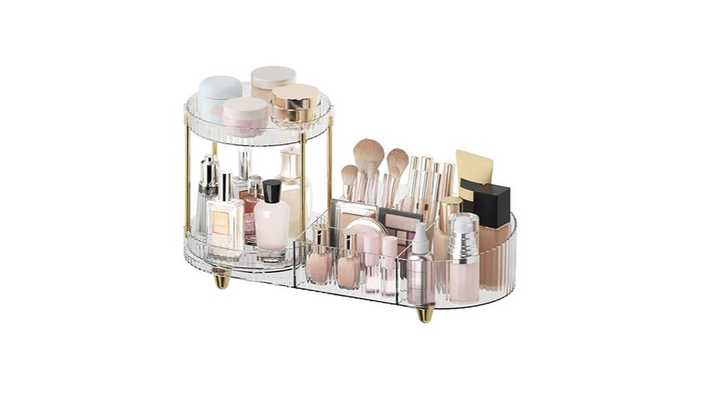 rotating makeup storage organizer