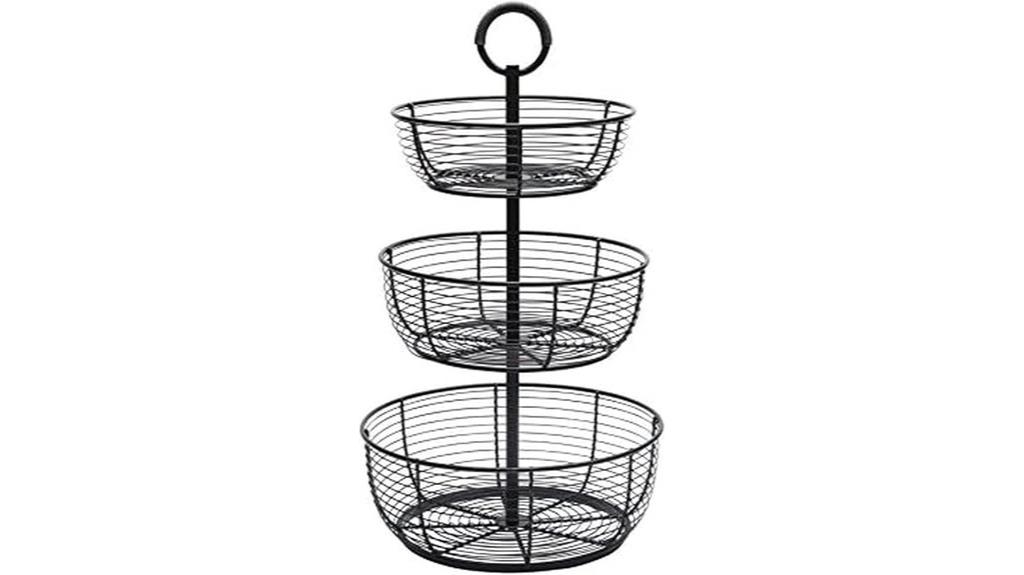 round metal fruit basket