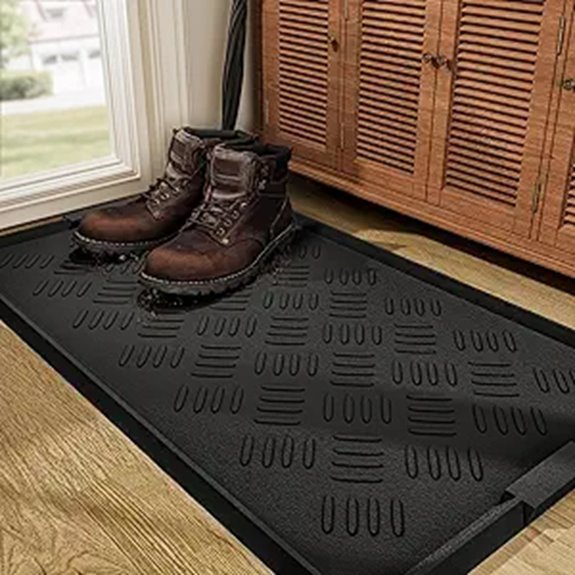 Tchdio Rubber Shoe Tray for Entryway 16x27.5 Inches