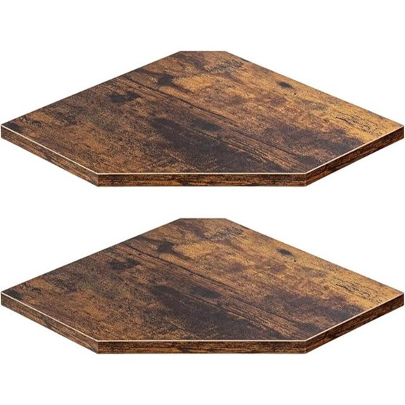 Rustic Wall Mount Corner Shelves (Set of 2)