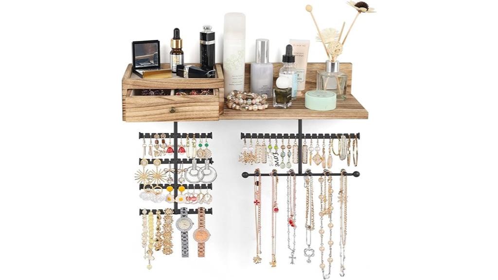 rustic wall jewelry storage