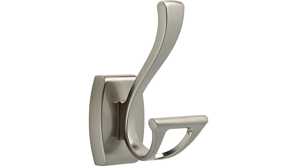 satin nickel towel hook