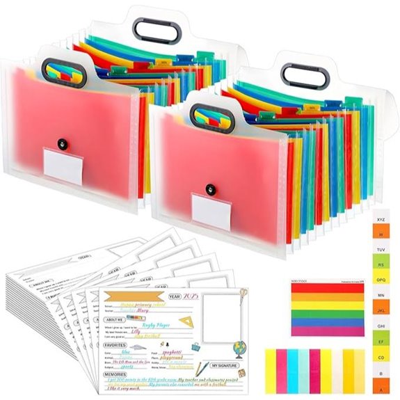 School Memory Box K-12 Photo Album (2 Pcs White)