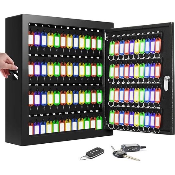 100 Keys Key Lock Box with Tags and Wall Mount