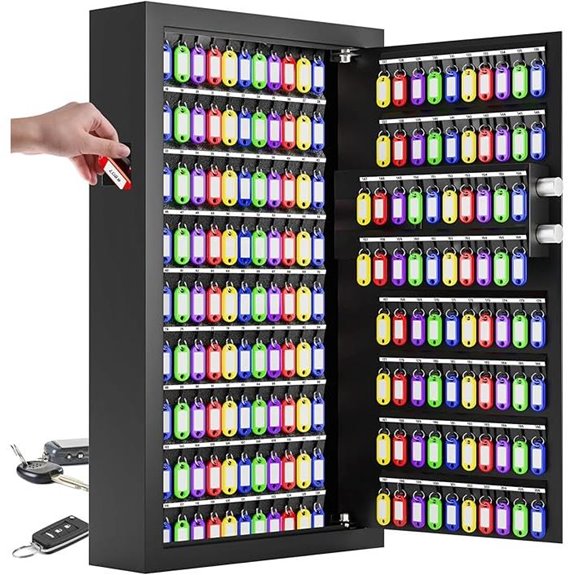 206-Key Wall Mount Lock Box with Key Tags