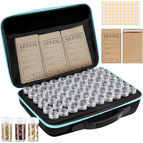 Seed Storage Organizer with Envelopes and Labels