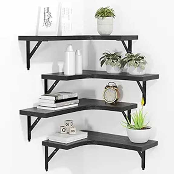 Corner Floating Shelves Set of 4 for Home Decor
