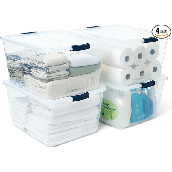Rubbermaid 71 Qt Clear Stackable Storage Bins (4-Pack)