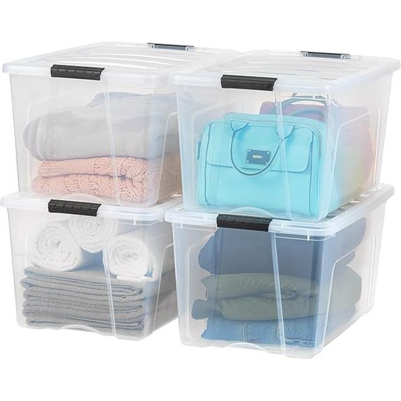 IRIS 68L Plastic Storage Box 4 Pack