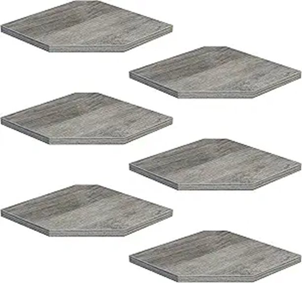 Rustic Wall Mount Corner Shelves Set of 6