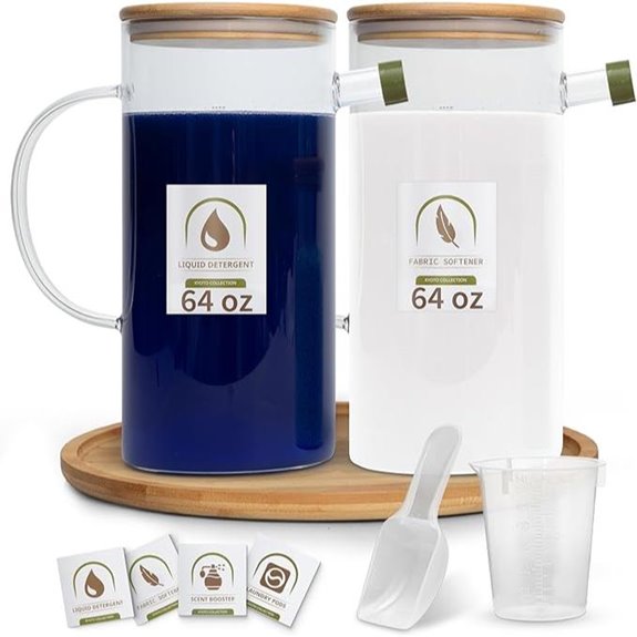 Glass Laundry Detergent Dispenser Set (2)