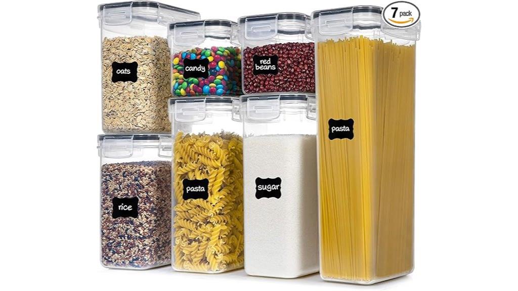 seven bpa free food canisters